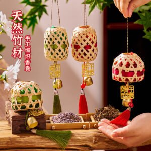 端午节竹编香囊diy材料包儿童香包创意手工艾草小灯笼中式装饰品