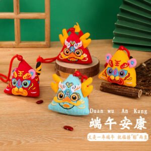 端午节立体刺绣香囊龙行四海挂件绣花手工布艺粽子小礼品香包香囊