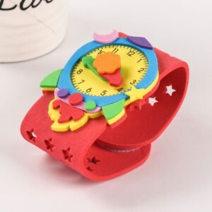 Wholesale Cartoon Kids Educational DIY EVA Foam Sticker Watch Craft Kit