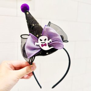 New Halloween Headbands & Hair Accessories - Wizard Hat, Pumpkin, Ghost Designs for Festive Party Dress-Up