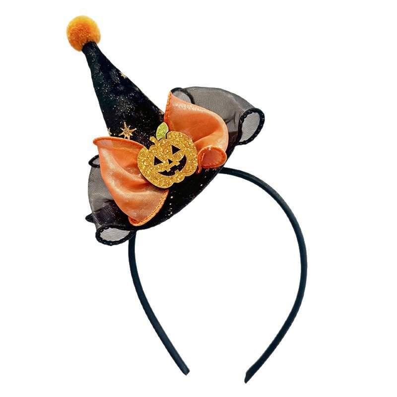 New Halloween Headbands & Hair Accessories - Wizard Hat, Pumpkin, Ghost Designs for Festive Party Dress-Up - 图片 5