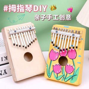 DIY Kids Hand-Painted Kalimba Thumb Piano Craft Kit - 10-Key & 17-Key Musical Instrument Set for Beginners