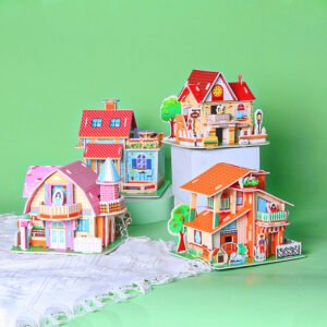 3D Paper Puzzle DIY House Model Assembly Building Kit Educational Toy for Kids