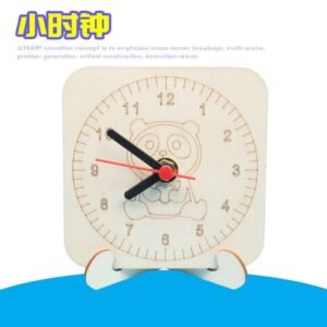 DIY Wooden Clock Model Toy Kit - Kids Science Experiment Handcrafted Educational Clock Craft for Primary School STEM Learning